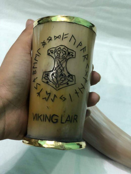 Asjad Mug 8oz Horn Wine Glass