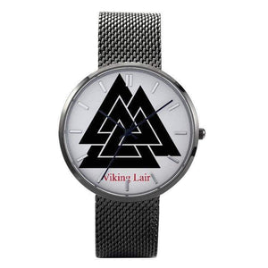 Printy6 Watch Black Stainless Steel Valknut Watch