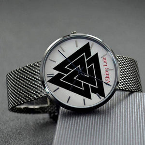Printy6 Watch Black Stainless Steel Valknut Watch