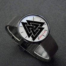 Load image into Gallery viewer, Printy6 Watch Black Stainless Steel Valknut Watch