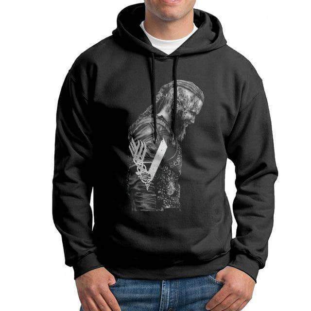 VIKING LAIR Black / M(US)/2XL King Ragnar Lothbrok Vikings Hoodie