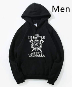 VIKING LAIR Black / S Die In Battle And Go To Valhalla Hoodies