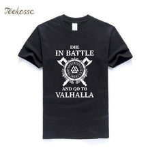 Load image into Gallery viewer, VIKING LAIR black / S Die In Battle And Go To Valhalla Tshirt