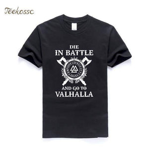 VIKING LAIR black / S Die In Battle And Go To Valhalla Tshirt