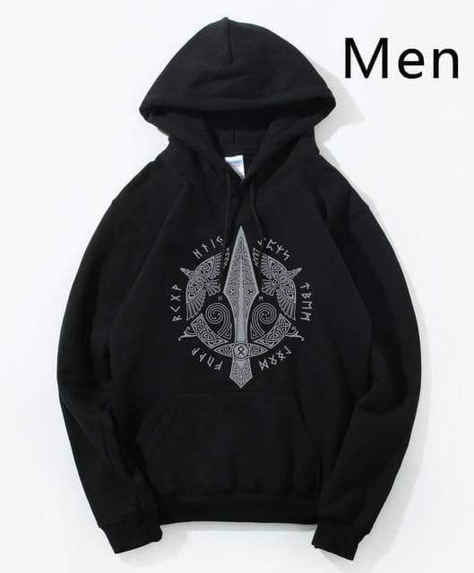 VIKING LAIR Black / Small(US) Berserker Stylish Hoodies