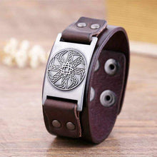 Load image into Gallery viewer, VIKING LAIR Bracelet 2 Vintage Sun Wheel Pendant Bracelet
