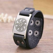 Load image into Gallery viewer, VIKING LAIR Bracelet 3 Vintage Sun Wheel Pendant Bracelet