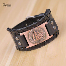 Load image into Gallery viewer, VIKING LAIR Bracelet Genuine Valknut Leather Bracelet