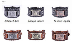 VIKING LAIR Bracelet Genuine Valknut Leather Bracelet