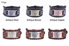 Load image into Gallery viewer, VIKING LAIR Bracelet Genuine Viking Wolf Leather Bracelet