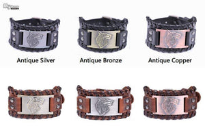 VIKING LAIR Bracelet Genuine Viking Wolf Leather Bracelet
