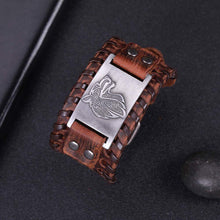 Load image into Gallery viewer, VIKING LAIR Bracelet Genuine Viking Wolf Leather Bracelet