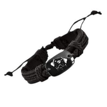 Load image into Gallery viewer, VIKING LAIR Bracelet Roaring Wolf  Woven Rope Leather Bracelet