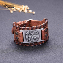 Load image into Gallery viewer, VIKING LAIR Bracelet Tree of Life Leather Viking Bracelet