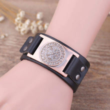 Load image into Gallery viewer, VIKING LAIR Bracelet Viking Compass Leather Bracelet