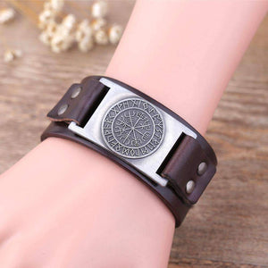VIKING LAIR Bracelet Viking Compass Leather Bracelet