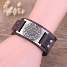 Load image into Gallery viewer, VIKING LAIR Bracelet Viking Compass Leather Bracelet