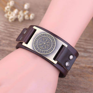 VIKING LAIR Bracelet Viking Compass Leather Bracelet