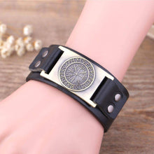 Load image into Gallery viewer, VIKING LAIR Bracelet Viking Compass Leather Bracelet