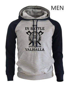 VIKING LAIR dark blue gray 1 / M New Design Viking Pullover Hoodie