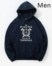 Load image into Gallery viewer, VIKING LAIR Dark Blue / S Die In Battle And Go To Valhalla Hoodies