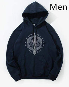 VIKING LAIR Dark Blue / Small(US) Berserker Stylish Hoodies