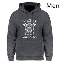 Load image into Gallery viewer, VIKING LAIR Dark Gray / S Die In Battle And Go To Valhalla Hoodies