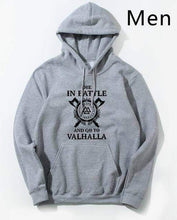 Load image into Gallery viewer, VIKING LAIR Gray 2 / S Die In Battle And Go To Valhalla Hoodies