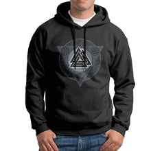 Load image into Gallery viewer, VIKING LAIR Man Valknut Ice Flame Hoodies
