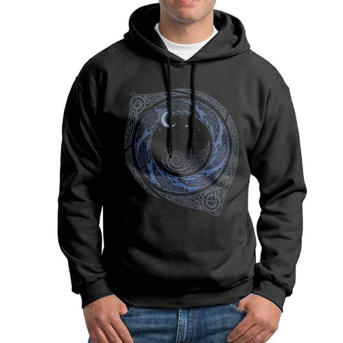 VIKING LAIR Moonlight Roundelay Vikings Valhalla Hooded Sweatshirt