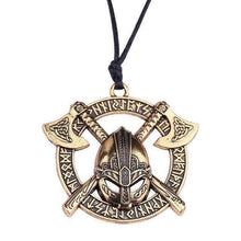 Load image into Gallery viewer, VIKING LAIR Necklace antique bronze / China Tribal Viking Warrior Pendant