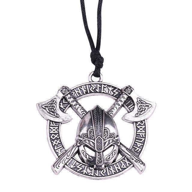 VIKING LAIR Necklace antique silver / China Tribal Viking Warrior Pendant