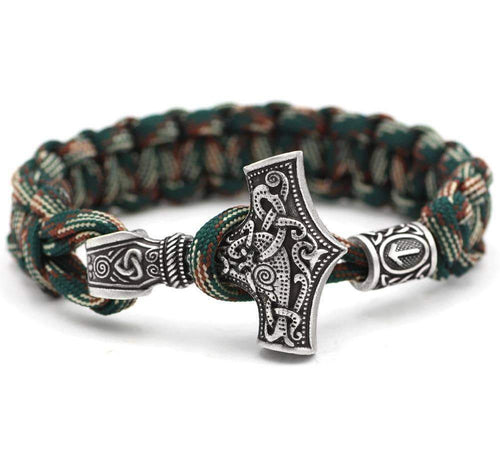 VIKING LAIR Necklace Mjolnir Hammer Paracord Bracelet