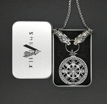 Load image into Gallery viewer, VIKING LAIR Necklace necklace and box 1 / 45cm Wolf Head Rune Spiritual Viking Necklace