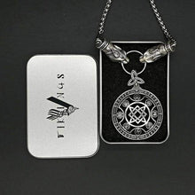 Load image into Gallery viewer, VIKING LAIR Necklace necklace and box 3 / 45cm Wolf Head Rune Spiritual Viking Necklace