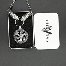 Load image into Gallery viewer, VIKING LAIR Necklace necklace and box 5 / 45cm Wolf Head Rune Spiritual Viking Necklace