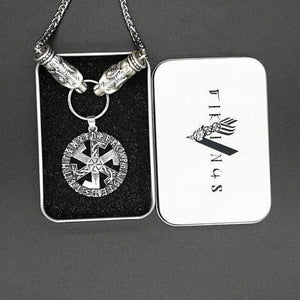 VIKING LAIR Necklace necklace and box 5 / 45cm Wolf Head Rune Spiritual Viking Necklace