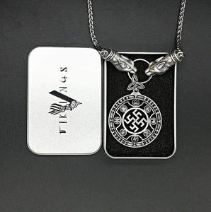 VIKING LAIR Necklace necklace and box 6 / 45cm Wolf Head Rune Spiritual Viking Necklace