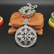 Load image into Gallery viewer, VIKING LAIR Necklace necklace without box / 45cm Wolf Head Rune Spiritual Viking Necklace