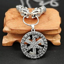 Load image into Gallery viewer, VIKING LAIR Necklace necklace without box 5 / 45cm Wolf Head Rune Spiritual Viking Necklace