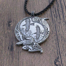 Load image into Gallery viewer, VIKING LAIR Necklace Odin&#39;s Raven Pendant Necklace