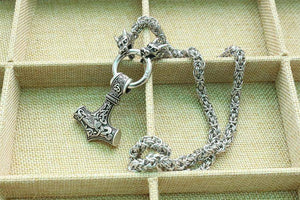VIKING LAIR Necklace Stainless Steel Viking Necklace of Odin/Wolf/Mjolnir/Valknut/Dragon/Goat