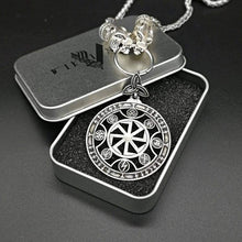 Load image into Gallery viewer, VIKING LAIR Necklace Wolf Head Rune Spiritual Viking Necklace