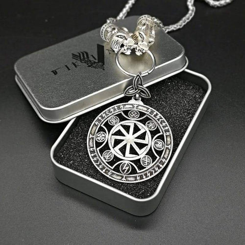 VIKING LAIR Necklace Wolf Head Rune Spiritual Viking Necklace