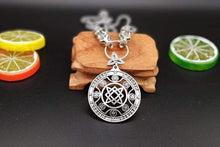 Load image into Gallery viewer, VIKING LAIR Necklace Wolf Head Rune Spiritual Viking Necklace