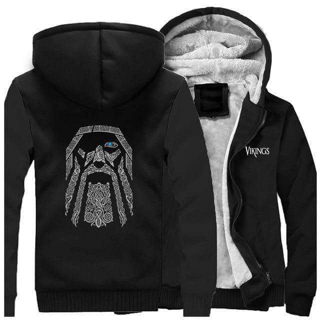 VIKING LAIR Sweatshirt Black / XL (US) Viking Odin Sweatshirt + Hoodie