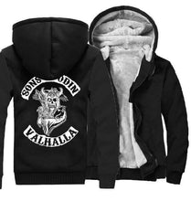 Load image into Gallery viewer, VIKING LAIR Sweatshirt black / XS (US)/L Warm Casual Hooded Sons of Odin Sweatshirt