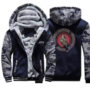 VIKING LAIR Sweatshirt Dark Blue 6 / XXL Viking Camo Raven Sweatshirt + Hoodie