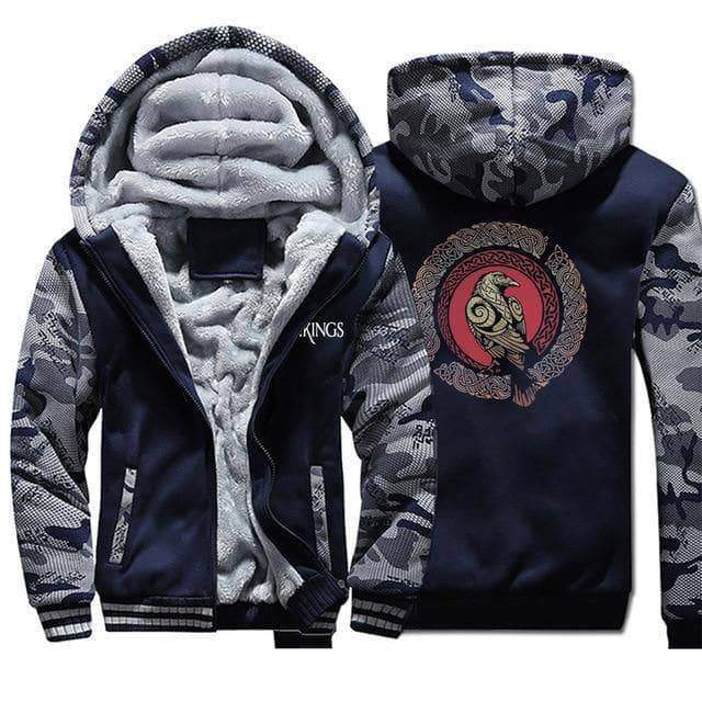 VIKING LAIR Sweatshirt Dark Blue 6 / XXL Viking Camo Raven Sweatshirt + Hoodie