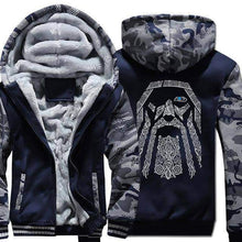 Load image into Gallery viewer, VIKING LAIR Sweatshirt dark blue / S(US) Odin Viking Sweatshirt + Hoodie